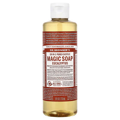 Dr. Bronner's Натуральное мыло Pure-Castile Magic Soap, эвкалипт, 8 fl oz (237 ml)
