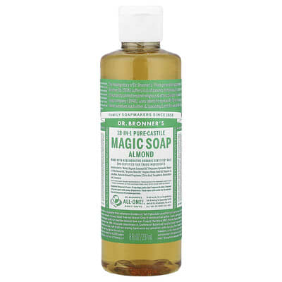 18-in-1 Pure-Castile Magic Soap, Almond, 8 fl oz (237 ml)