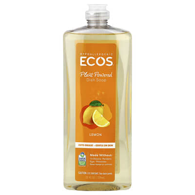 Ecos®, Plant Powered Dish Soap, Lemon, 25 fl oz (739 ml)
