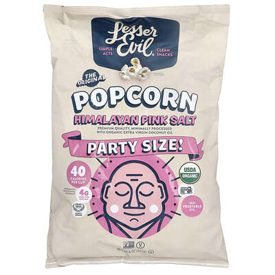 Попкорн с гималайской розовой солью, Party Size, 8 oz (227 g)
