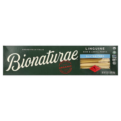 Безглютеновая паста из риса и чечевицы Linguine от Bionaturae, 12 oz