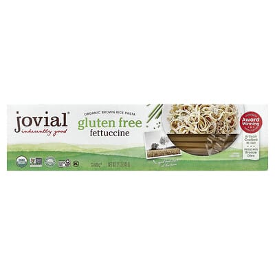 Паста из коричневого риса Jovial Organic Gluten Free Fettuccine, 12 oz (340 g)