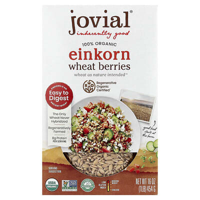 Organic Einkorn Wheat Berries, 16 oz (454 g)