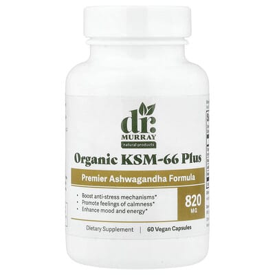 Dr. Murray's Organic KSM-66 Plus, 60 веганских капсул