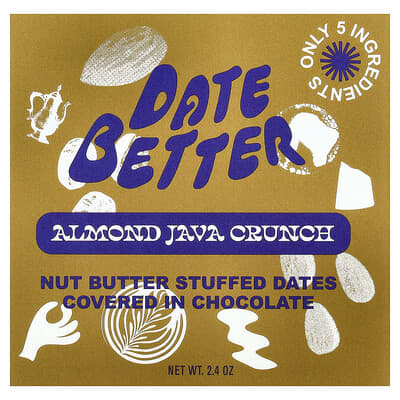 Dates, Almond Java Crunch, 2.4 oz