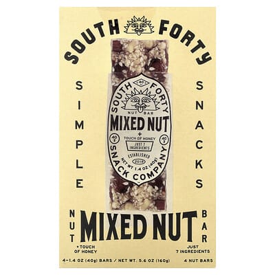 Батончики Nut Bar Mixed Nut + Touch of Honey, 4 шт. по 1.4 oz. (40 g)