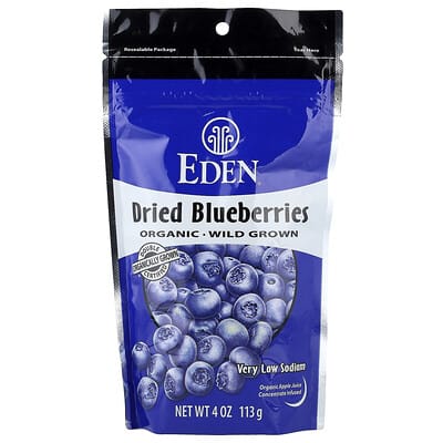 Organic Dried Blueberries, 4 oz (113 g)
