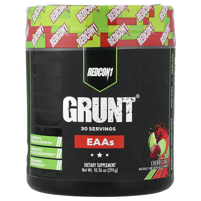 Аминокислоты Grunt®, EAAs, Cherry Lime, 10.26 oz (291 g)