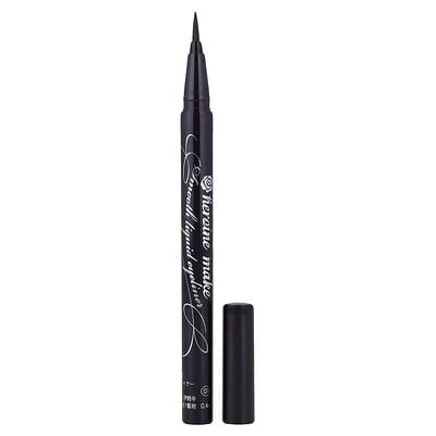 KissMe Heroine Make Жидкая подводка для глаз с ультратонкой кистью, 01 Jet Black, 0.014 fl oz (0.4 ml)
