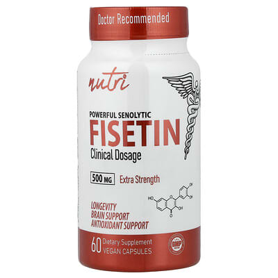 Nutri Fisetin Senolytic, 500 mg, 60 Vegan Capsules
