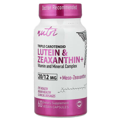 Lutein & Zeaxanthin+, 60 веганских капсул