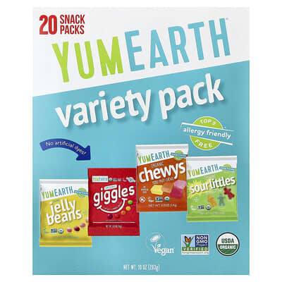 Variety Pack, 20 Snack Packs,  0.5 oz (14 g) Each
