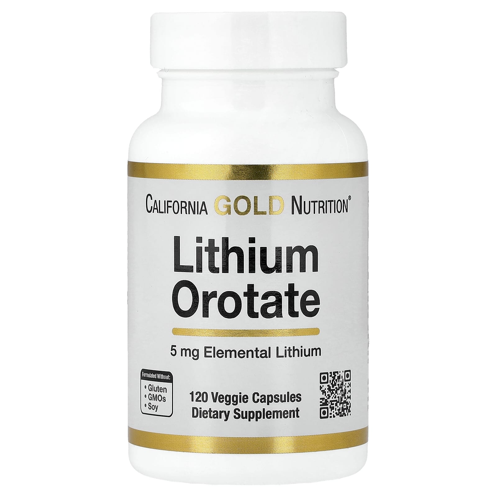 Lithium Orotate, 5 mg, 120 Veggie Capsules