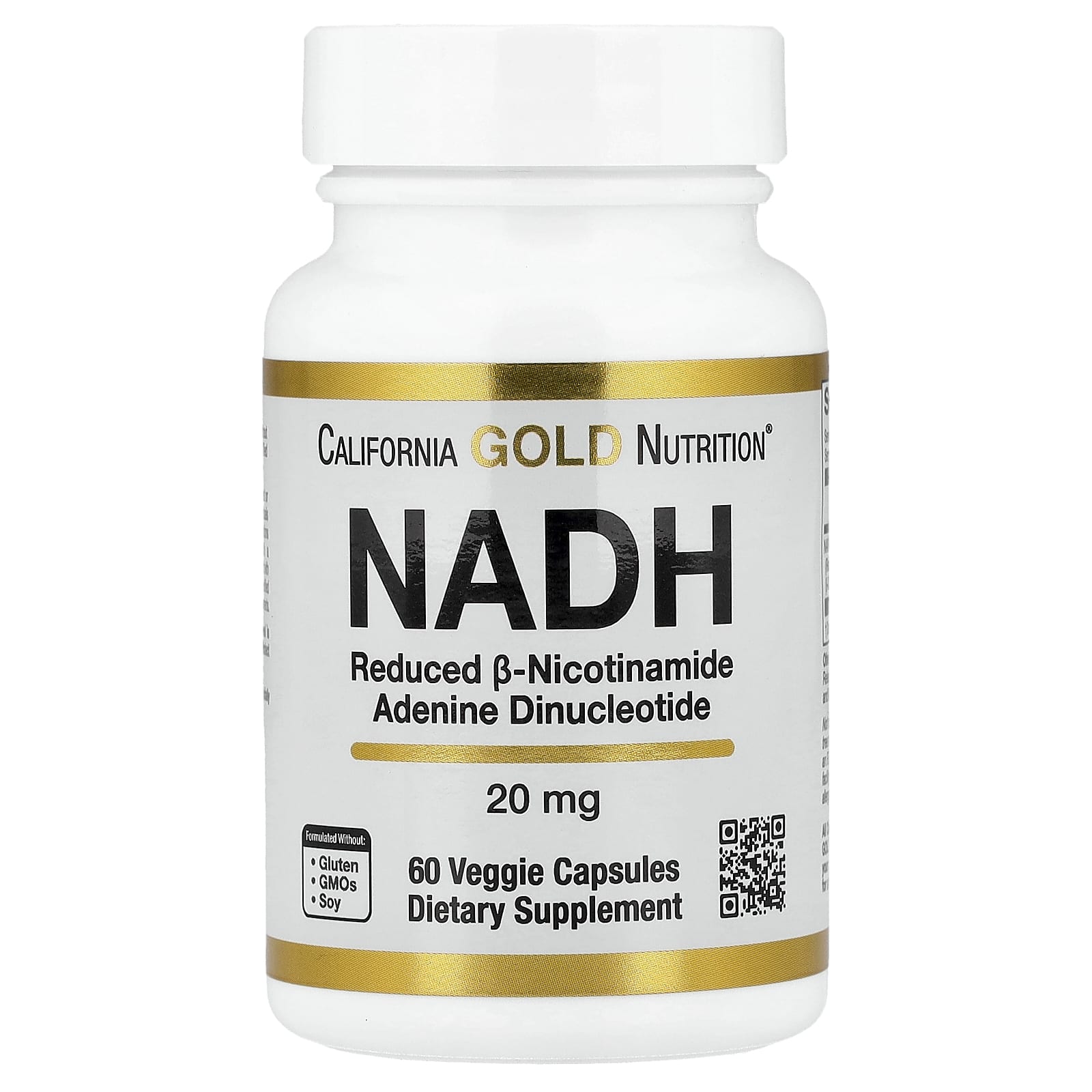 NADH, 20 mg, 60 Veggie Capsules