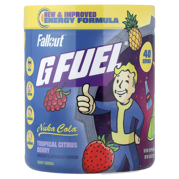 Энергетическая формула Fallout™, Nuka Cola™, Tropical Citrus Berry, 9.6 oz (272 g)