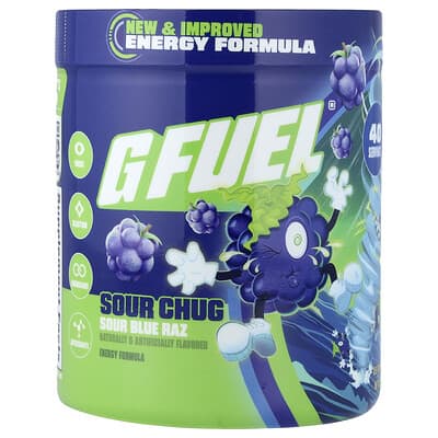 Energy Formula, Sour Chug, Sour Blue Raz, 9.6 oz (272 g)