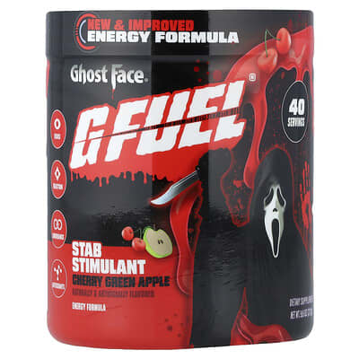 Energy Formula, Ghost Face®, Cherry Green Apple, 9.6 oz (272 g)