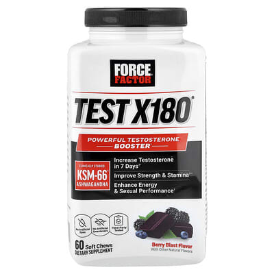 Test X180 Berry Blast, 60 мягких жевательных таблеток