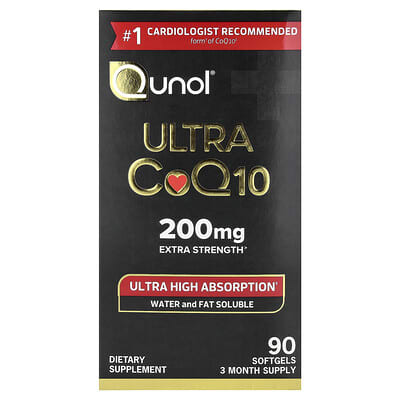 Ultra CoQ10, 200 mg, 90 мягких капсул