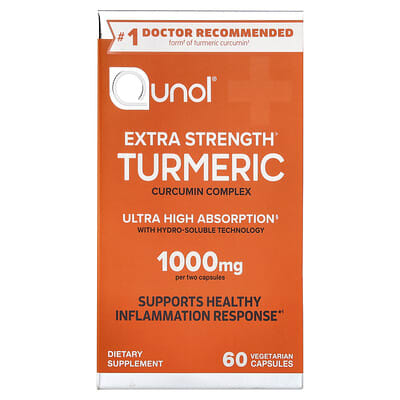 Куркумин Qunol Turmeric, Curcumin Complex, 60 вегетарианских капсул (500 mg per Capsule)
