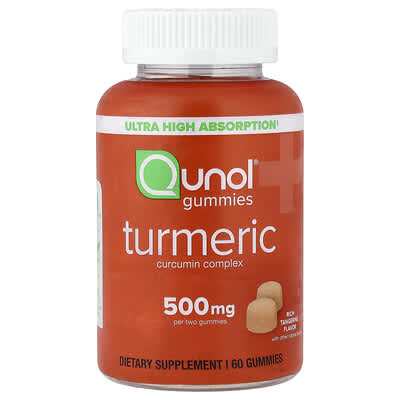 Комплекс Qunol Turmeric Curcumin, Rich Tangerine, 60 мармеладок