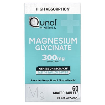 Magnesium Glycinate, 60 Coated Tablets (150 mg per Tablet)