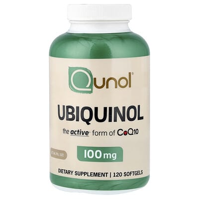 Убихинол Qunol, 100 mg, 120 Softgels