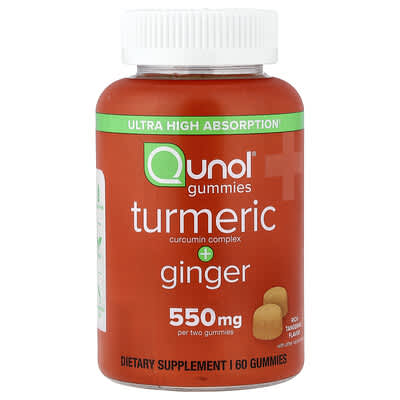 Turmeric Curcumin Complex + Ginger, Rich Tangerine, 60 мармеладных добавок