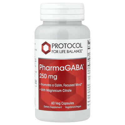 PharmaGABA® с цитратом магния, 60 вегетарианских капсул