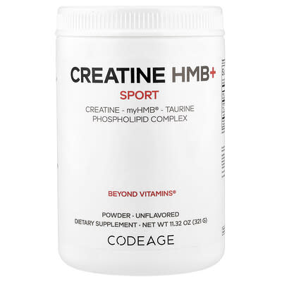 Sport, Creatine HMB+, Unflavored, 11.32 oz (321 g)