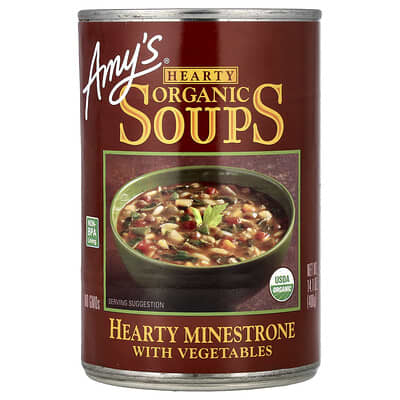Суп Amy's Minestrone с овощами, 14.1 oz (400 g)