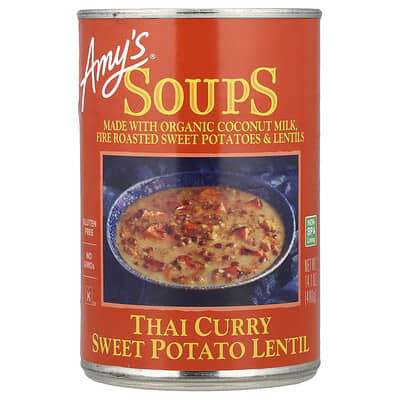 Суп Amy's Thai Curry Sweet Potato Lentil, 14.1 oz (400 g)
