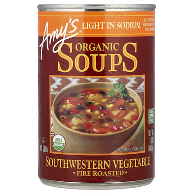 Organic Soup, Southwestern Vegetable, Fire Roasted, Light in Sodium, 14.3 fl oz (405 g)