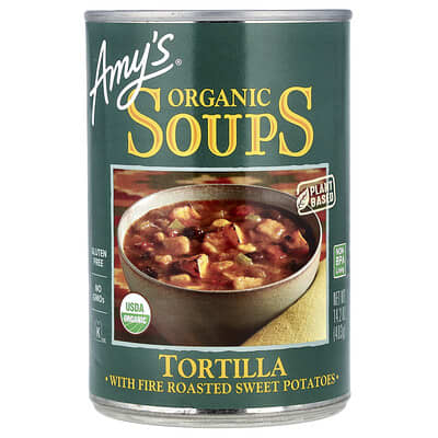 Органический суп Amy's Tortilla с запеченным сладким картофелем, 14.2 oz (403 g)
