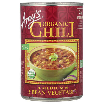 Amy's Органический чили, овощной, 14.7 oz (416 g)