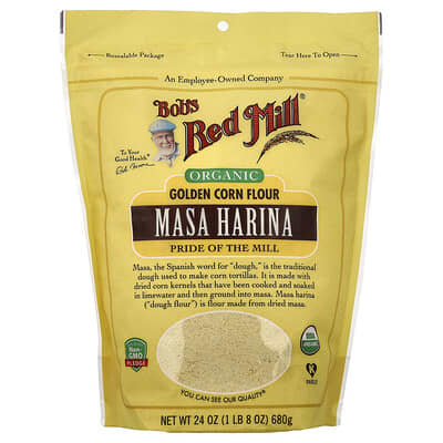 Bob's Red Mill Органическая кукурузная мука Masa Harina, 24 oz (680 g)