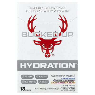 Hydration™ Variety Pack, 18 Packets, 11.1 oz (315 g)