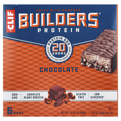 Протеиновый батончик Builders, шоколад, 6 штук по 2.4 oz (68 g)