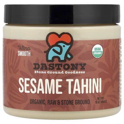 Dastony Органическая тахини из кунжута, Ultra Smooth, 16 oz (454 g)