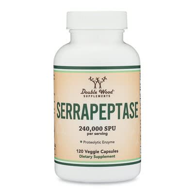 Double Wood Supplements Serrapeptase, 120 капсул (120,000 SPU на капсулу)