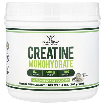 Creatine Monohydrate Powder, Unflavored, 1.1 lbs (500 g)