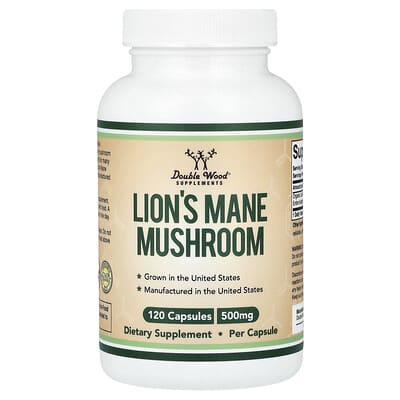 Грибы Lion's Mane, 500 mg, 120 капсул