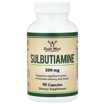 Сульбутиамин Double Wood Supplements, 200 mg, 90 Capsules