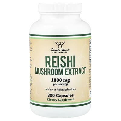 Экстракт грибов Reishi, 300 капсул (500 mg per Capsule)