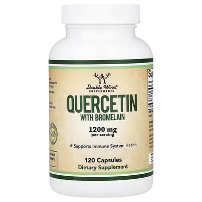 Кверцетин с бромелаином Double Wood Supplements, 120 капсул