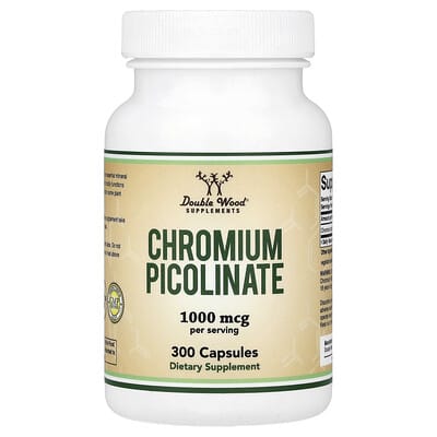Хром пиколинат Double Wood Supplements 300 капсул (500 mcg на капсулу)