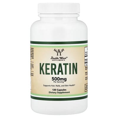 Double Wood Supplements Капсулы Keratin, 120 шт. (250 mg)