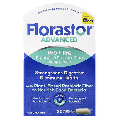 Florastor капсулы растительные Advanced, Pro + Pre, 30 шт.