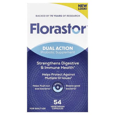 Florastor двойная пробиотическая добавка, 54 капсулы
