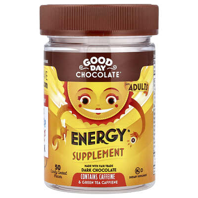 Energy Supplement добавка для взрослых, темный шоколад, 50 конфет